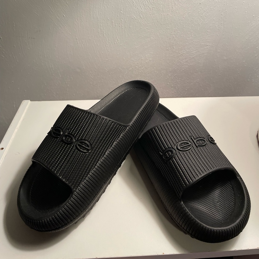 Bebe Women's Malaga Pool Slide Flat Sandals